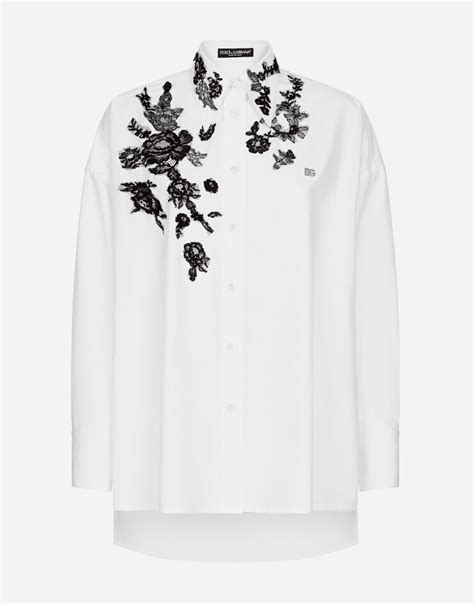 Chemise en coton en blanc – Dolce Gabbana .